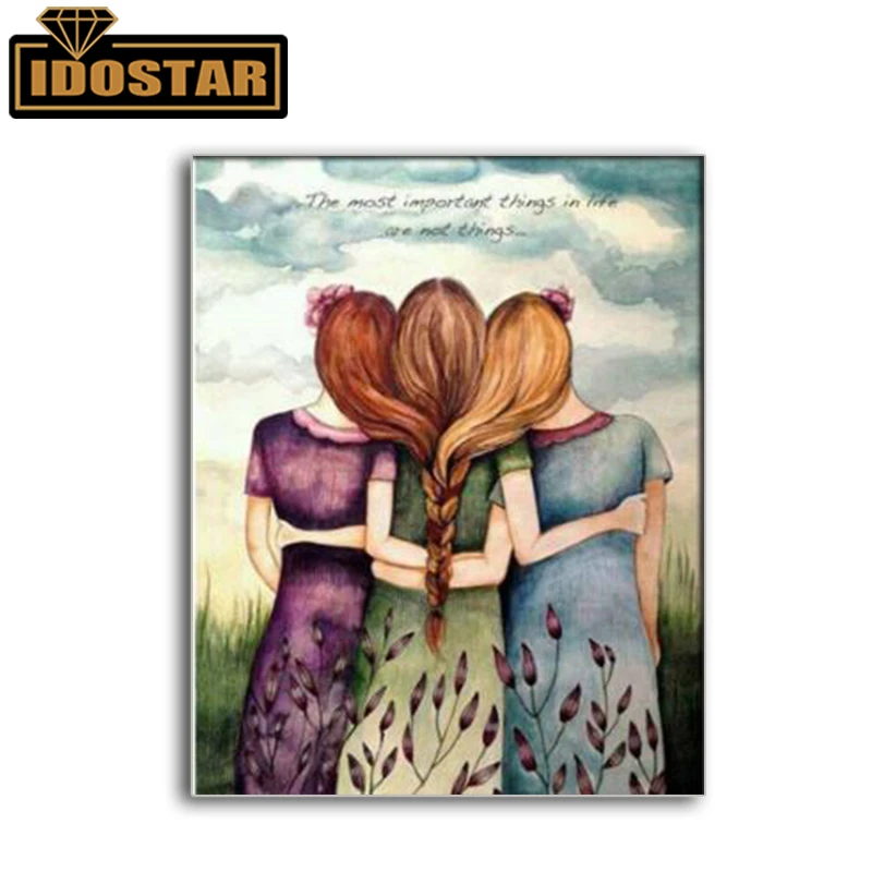 Набор для алмазной вышивки Дружба с мультяшными девушками | Дом и сад