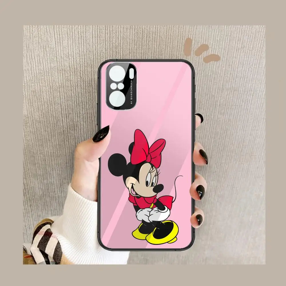

Disney Mouse Minnie Shy Cute Phone Case For POCO F1 F2 F3 Pro X3 M3 9C 10T Lite NFC Anime Black Cover Silicone Back Prett mi 10