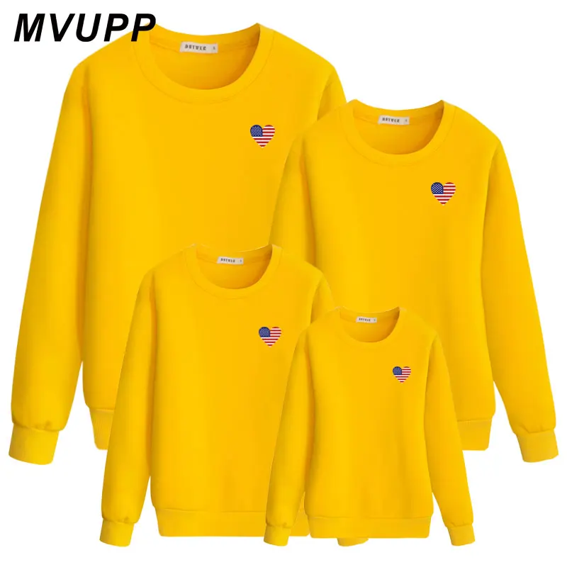 США Любовь сердце семья подходящая футболка толстовки Папа мама сын дочь