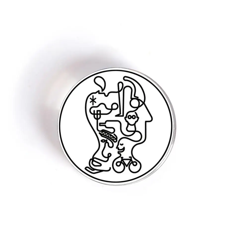 QIYUE простая черно белая линия для рисования магнитное стекло холодильника