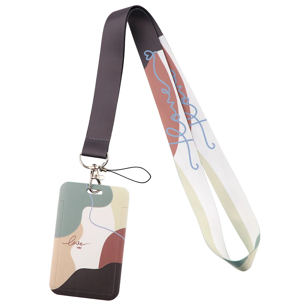 

CB1273 Minimalism Love Lanyard Neck Strap for key ID Card Cellphone Straps Badge Holder DIY Hanging Rope Neckband Accessories