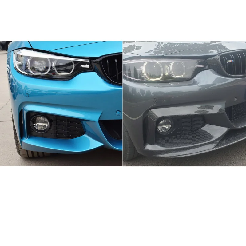 

Fit For BMW 4 Series F32 F33 F36 2014-2020 models real carbon fiber front bumper upper corner modification two-piece set