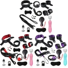 1 компл. Секс БДСМ ошейник наручники искусственная веревка бондаж фаллоимитатор кольцо кнут Фетиш игрушка для женщин пар SM игрушки