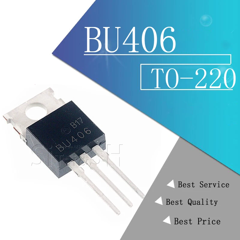 5 шт./лот Новый переключающий транзистор BU406 TO-220 NPN | Электронные компоненты и