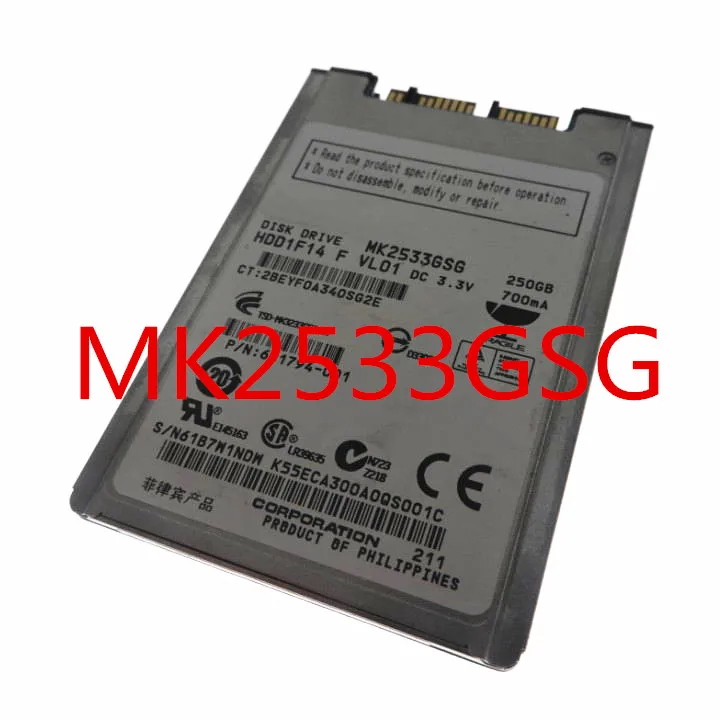 

Новый жесткий диск 250 ГБ 1,8 дюйма MicroSATA MK2533GSG для 2740p 2730p 2530p 2540p x300 x301 T400S T410S, жесткий диск для замены MK1617GSG MK1633GSG