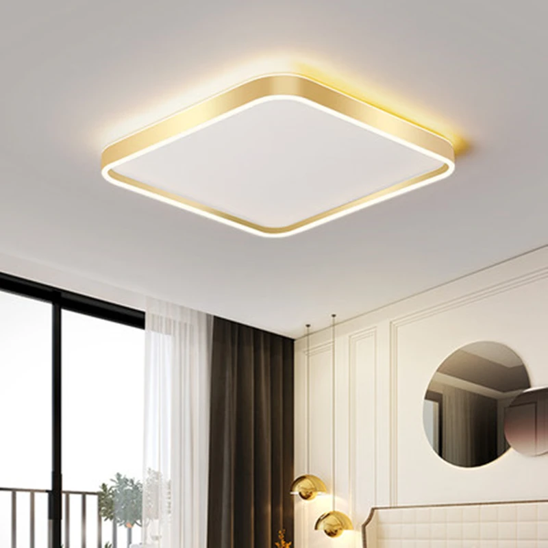 

LED Ceiling Light Modern Simple Round Rectangular Square Panel Lamp For Living Room Kitchen Bedroom Indoor Deco Black or Gold