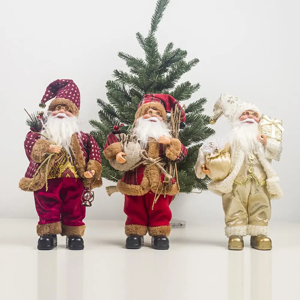 

Merry Christmas Santa Claus Doll Fabric Christmas Doll Christmas Decoration Children Doll Kids Gift For House Ornament 2020 New