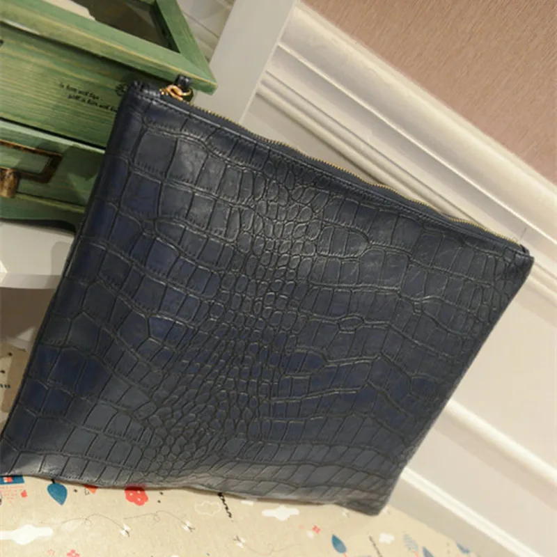 Новые клатчи на каждый день с узором крокодиловая кожа мужская и женская модная