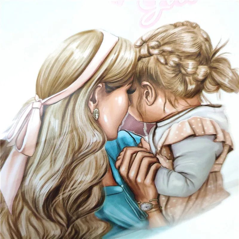 

Patch Patches Iron Ons Mom Girl 26CM Stickers for Clothes Ins Heat Tranfer Clothing Accessories Fashion Pattern Free Shipping