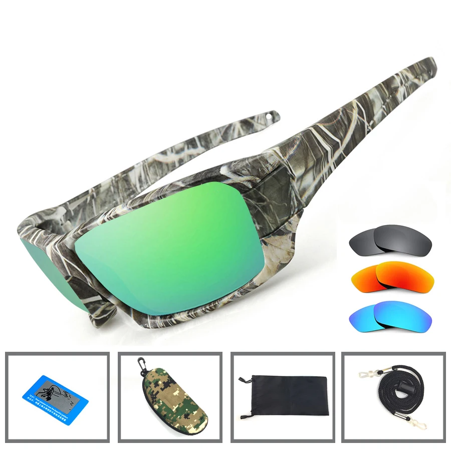 

Fishing Sunglasses 4 Polarized UV lens Camouflage Frame Men Women Sport Sun Glasses Camping Driving Clip Eyewear