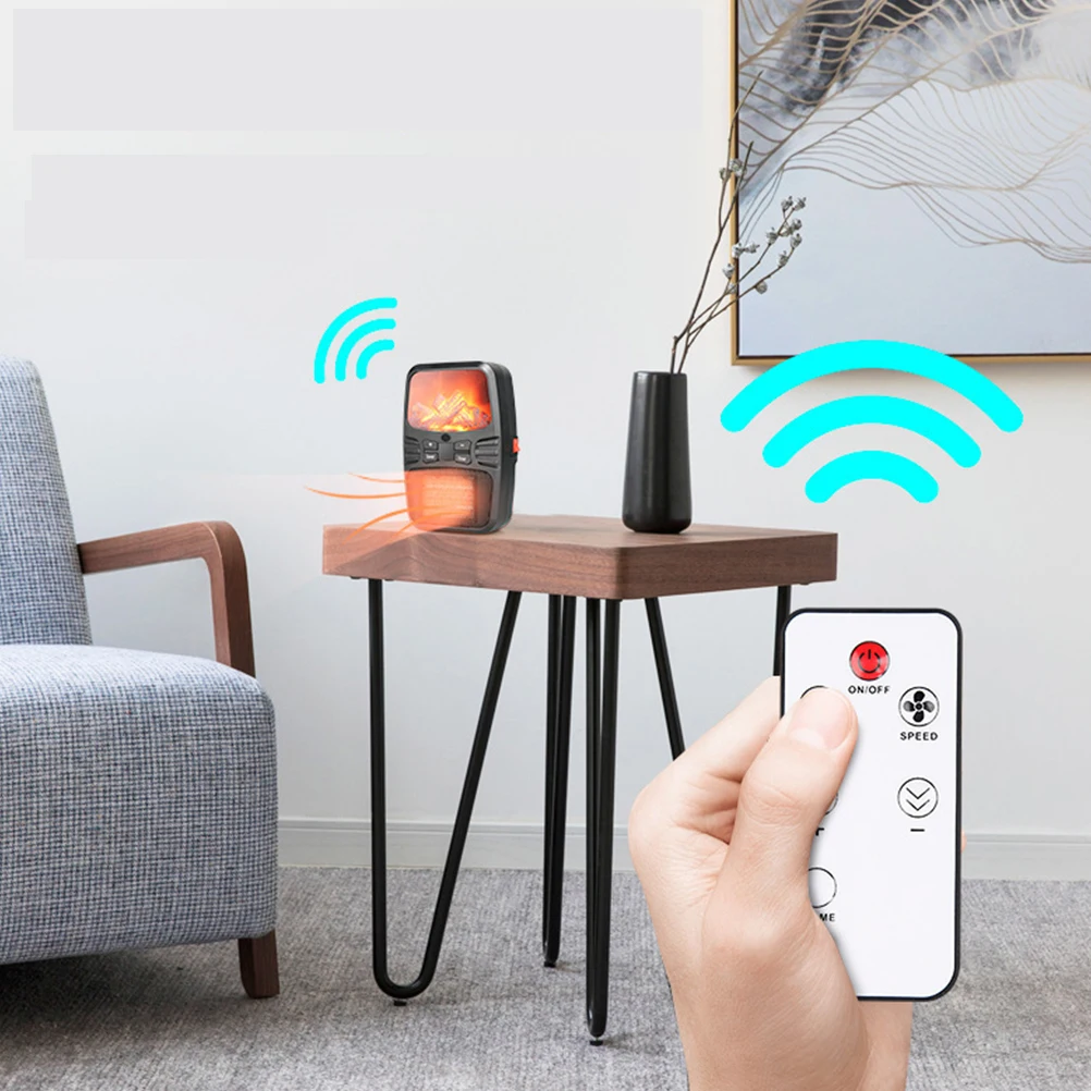 Мини Портативный Настольный вентилятор обогреватель имитация пожарной плиты