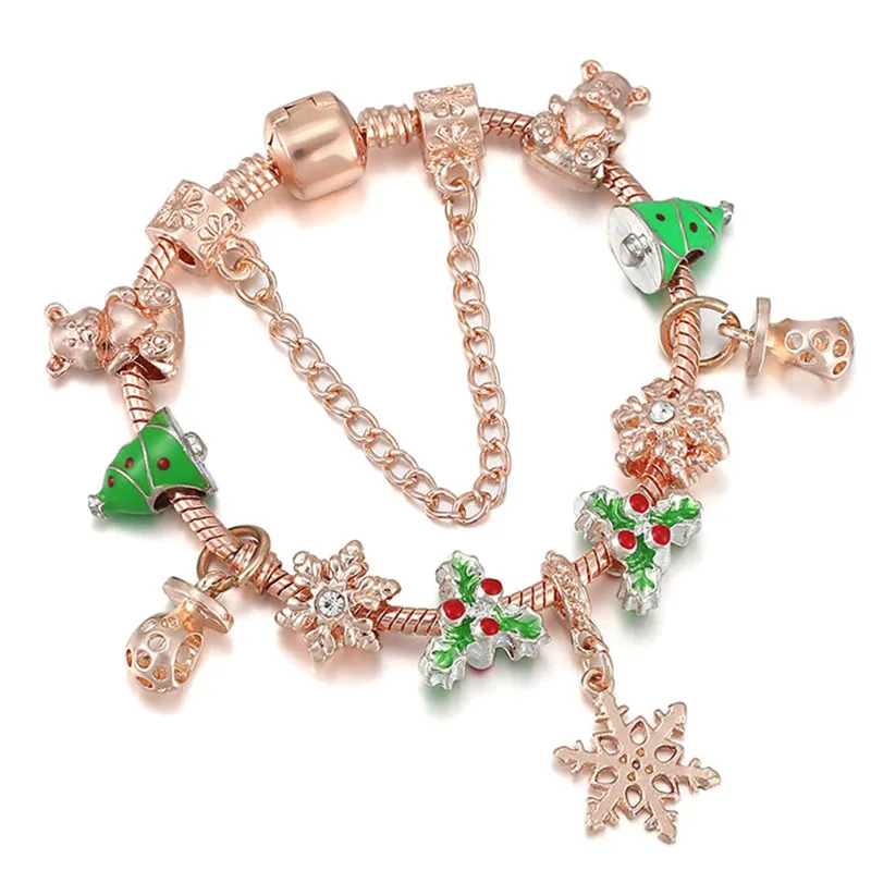 Новогодняя ёлка Одуванчик браслет с белыми муранскими бусинами подходит для