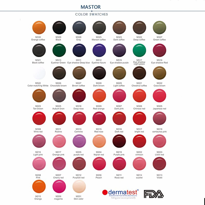 Жидкий пигмент для перманентного макияжа бровей Mastor чистые органические чернила