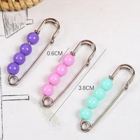 women imitated pearl brooch safety metal pin buckle charms brooch scarf dress suit badge dangle jewelry gifts colorful