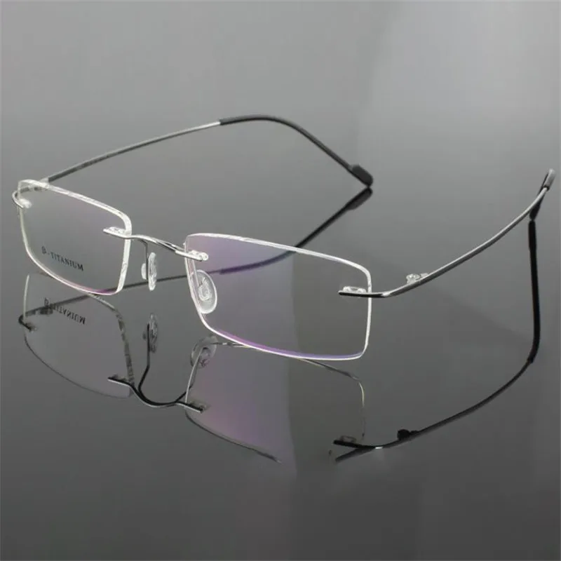 Оправа для очков Vazrobe Мужская титановая без оправы|Мужские очки кадры| |