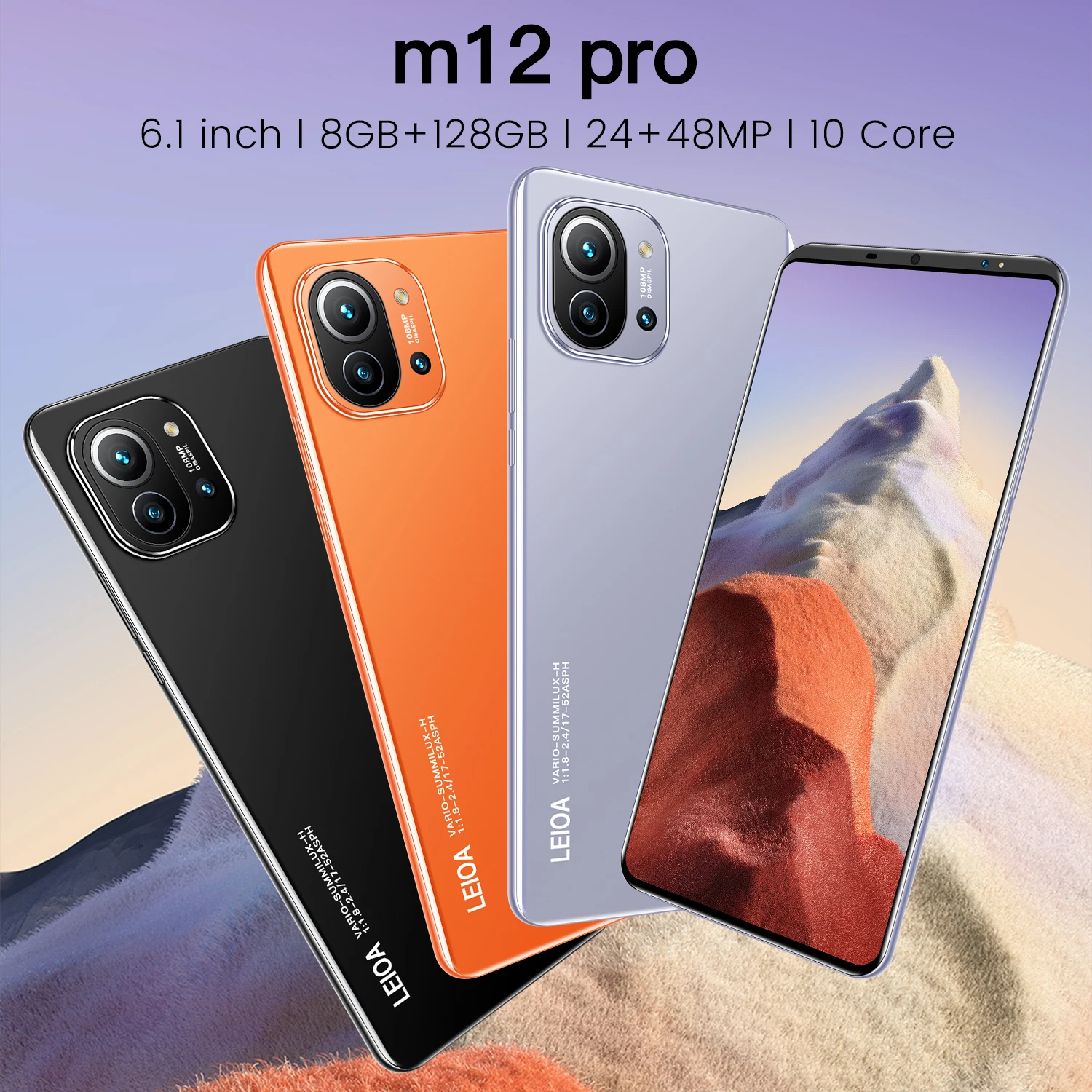 cheapest smart phone m12 pro 24mp48mp camera 8gb128gb 6 1 inch full screen smartphone 5000mah cell phone android fast shipping free global shipping