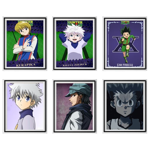 Kurapika Ging Gon Freecss Killua Японский Аниме Охотник X художественный Декор стены 8x10 дюймов