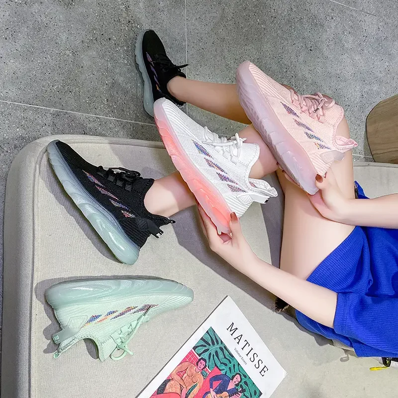 

New summer breathable mesh lightweight casual sports shoesFeizhi Women's Shoes Jelly Sole Four Seasons Coconut Shoes