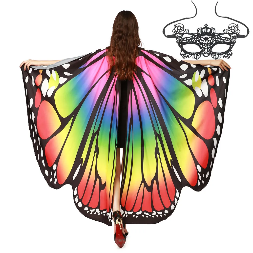 Belly Dance Butterfly Wings Shawl Dresses for Women Girls Dancing Fairy Carnival Costume Party Decor Foulard Femme Dropshipping# | Дом и сад
