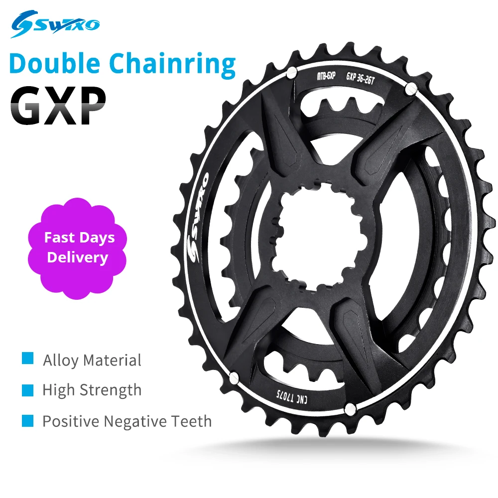 SWTXO Mountain Bike GXP Double Chainring 36T-26T/38T-28T Bicycle Crown for SRAM XO1 X1 GX XO X9 Bicycle Crankset Chain Wheel