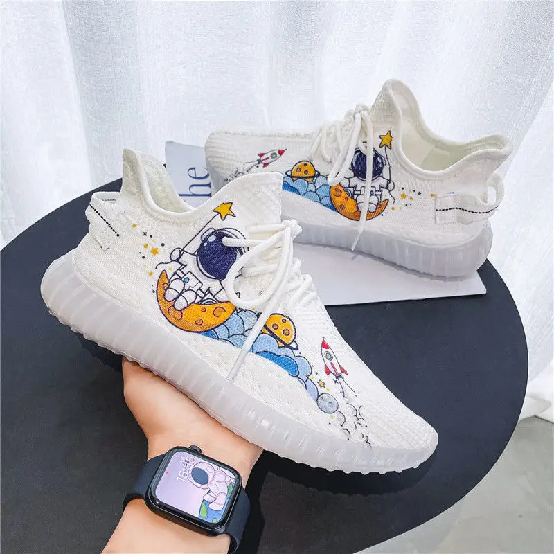 

Mens Dad Sneakers Casual Fashion Shoes Men 4D Print Flying Weaving Mesh Breathable Shoe Outdoor Tenis Footwear Zapatillas Hombre