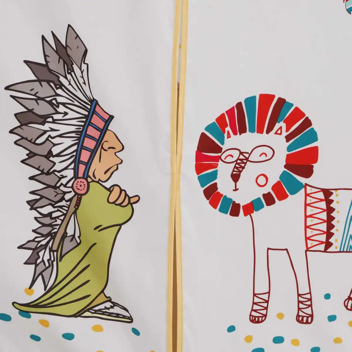 

Indian Princess Children's Playhouse Toy Tents Castle Indoor Outdoor House Tent for Kid's Play Round Tipi Tent with Storage Bag