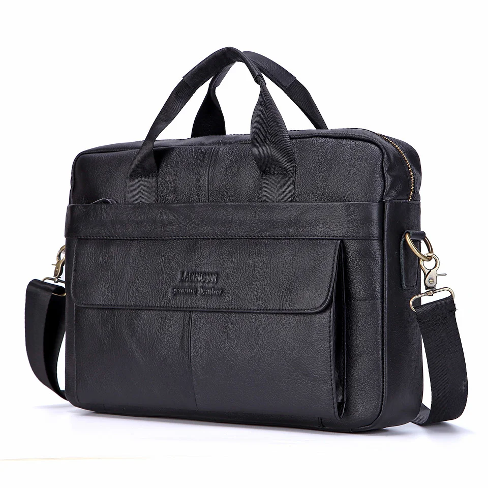 

Brand Men Briefcase Genuine Leather Bag Cowhide Men Handbag Large Capacity Male Bag Laptop Menger Bags Leather Shoulder Bags
