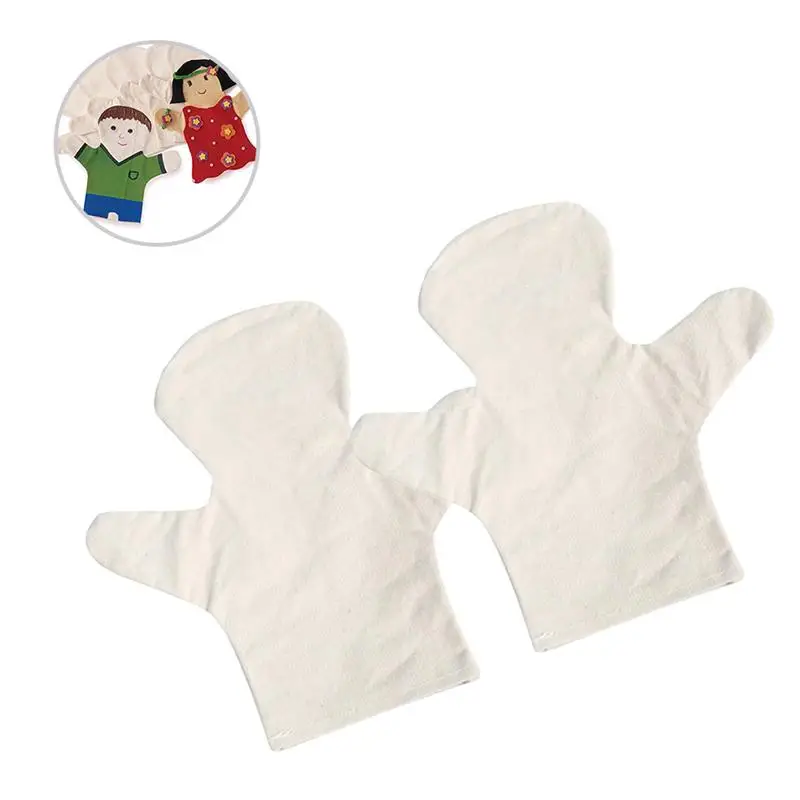 Детский садовый мультяшный Творческий самодельный набор из 2 белых холщовых