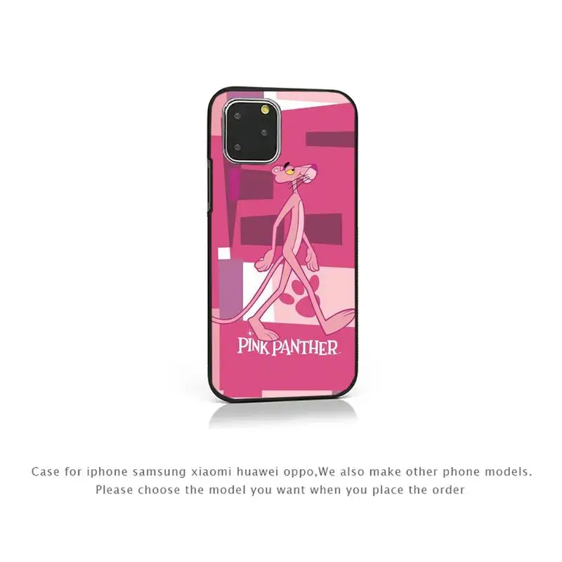 

Cute playful pink panther Phone Case for iPhone Samsung Xiaomi note A 6 7 8 9 11 12 20 Pro X XS Max XR Plus