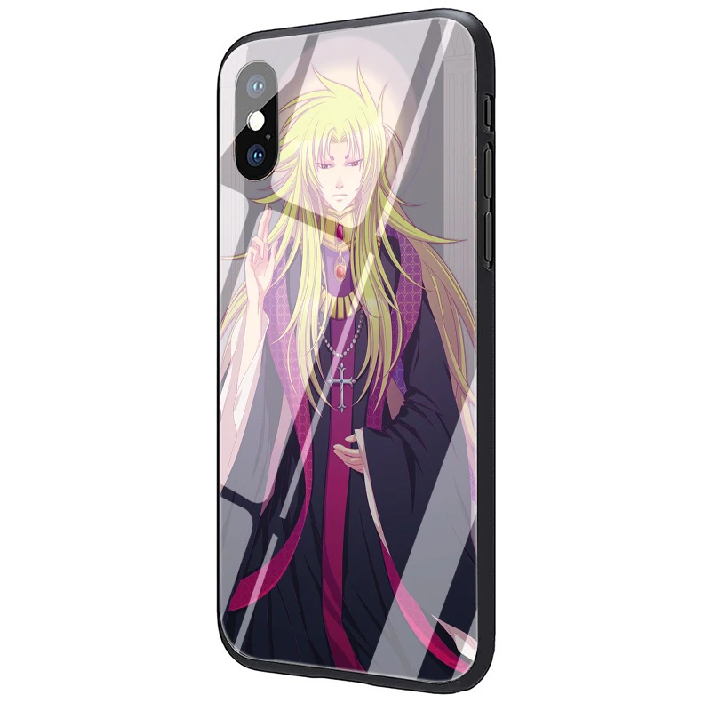 EWAU мультфильм Святого Сейя закаленное стекло чехол для телефона iPhone 5 5S SE 6 6s 7 8 Plus X XR XS 11 pro Max - Цвет: G4