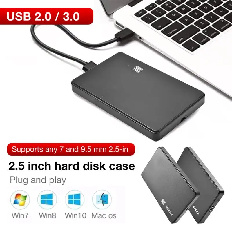 

Sata to USB3.0 2.5 inch Hard Disk Case External Hard Disk Box with USB Cable HDD Enclosure USB3.0 for Notebook Desktop PC