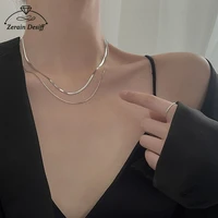 double layered necklace womens light luxury clavicle chain high end new sweet and cool chain necklace necklaces for women