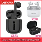 Беспроводные наушники Lenovo XT83 XT89 XT90 XT91 XT92 XT95 TWS, музыкальные стереонаушники с басами, Bluetooth 5,0, наушники с микрофоном, Спортивная гарнитура