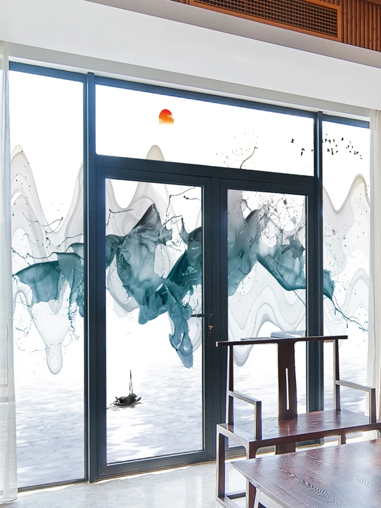 Стеклянная клейкая бумага противоугонная китайская самоклеящаяся пейзажная