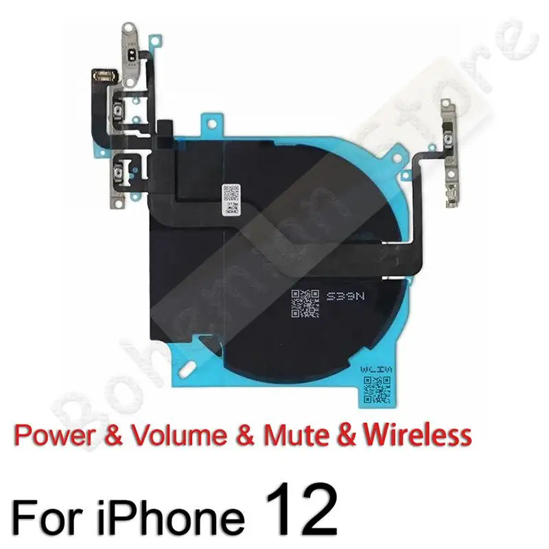 Шлейф питания для iPhone X Xs Max XR 7 8 Plus кнопка отключения звука и регулировки