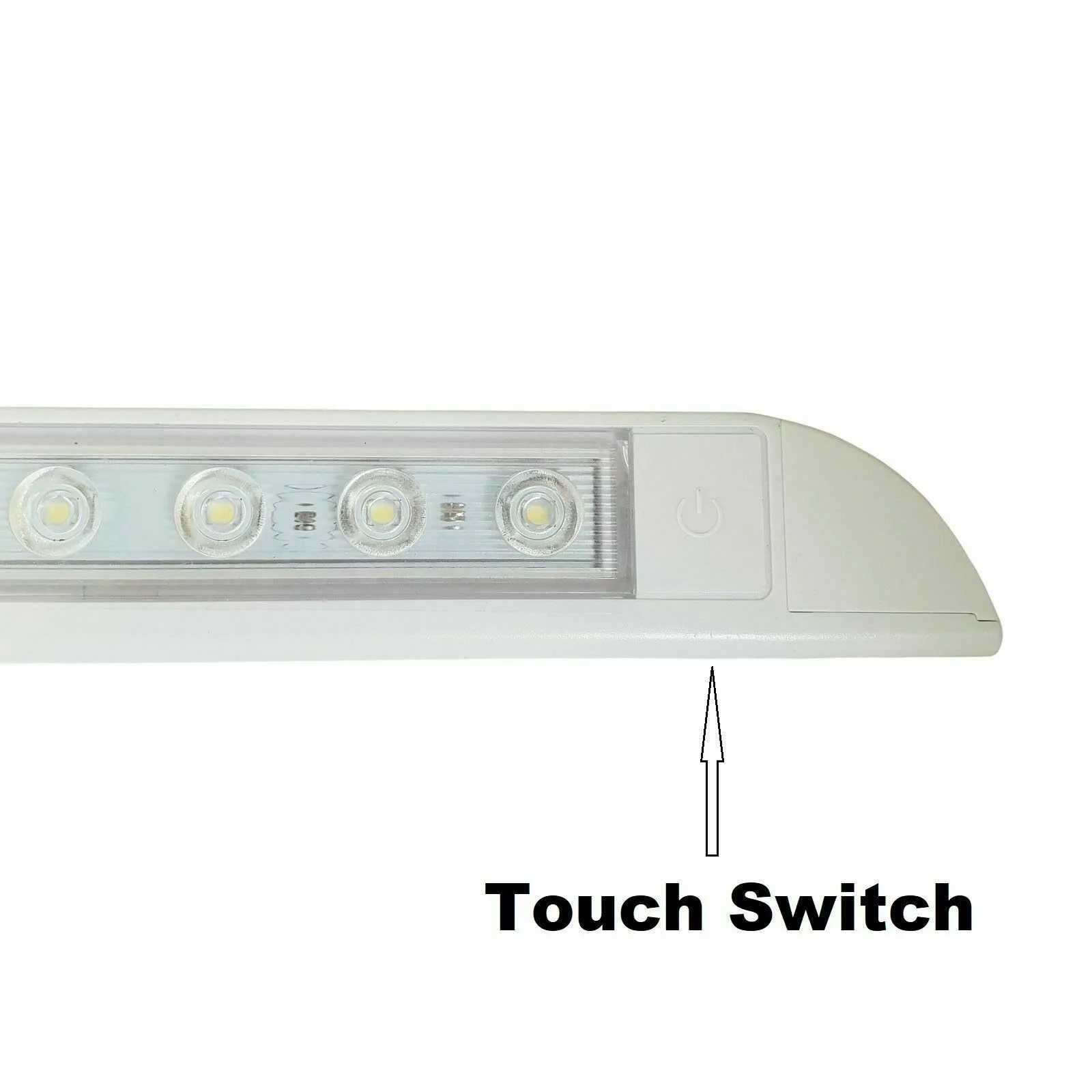 

Cool White 6000k LED Awning Light Integrated Touch Switch Useful 12-28VDC