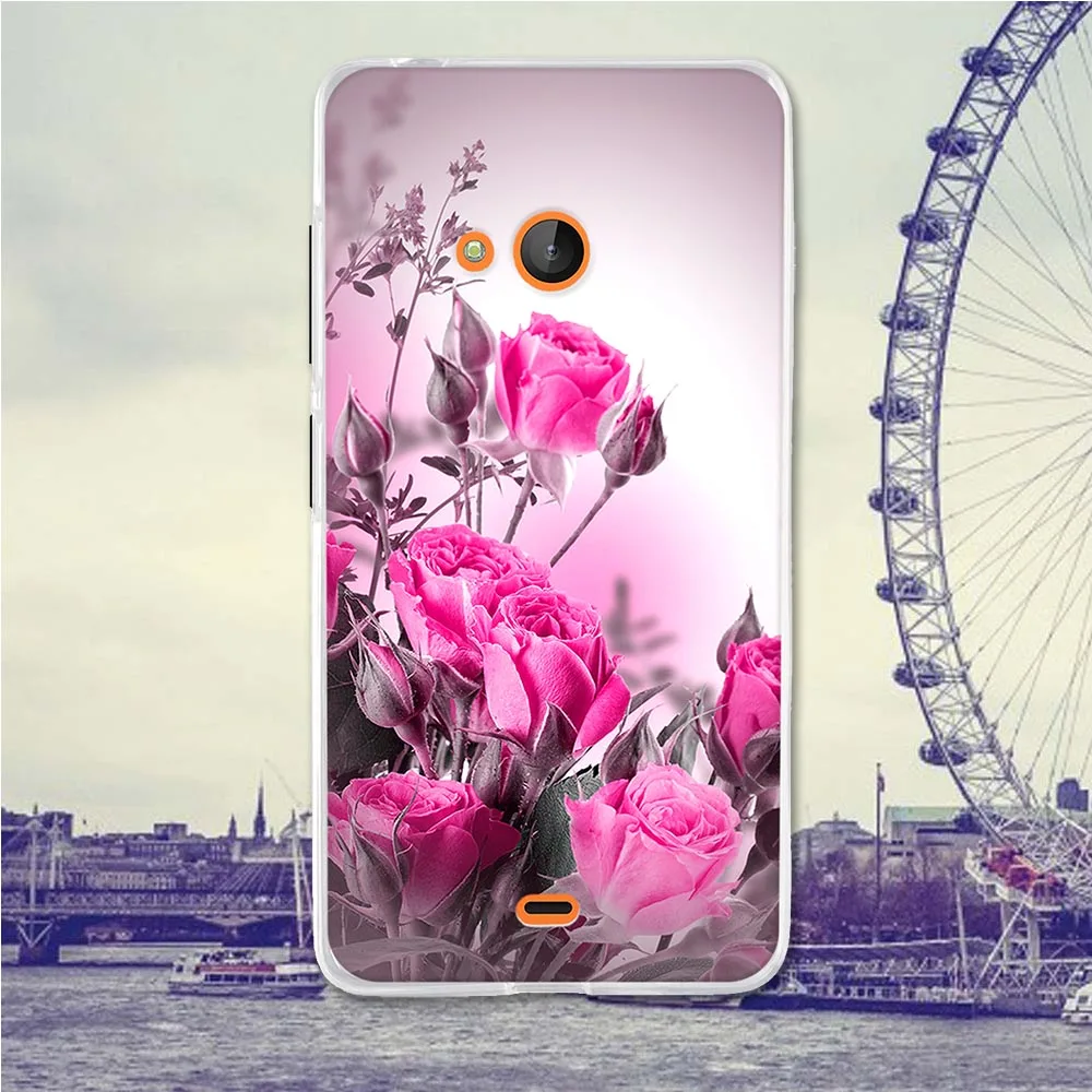 

for Nokia Microsoft Lumia 540 Case Back Cover for Nokia Microsoft Lumia 540 Phone Covers Cases Soft Silicone Flower Skin