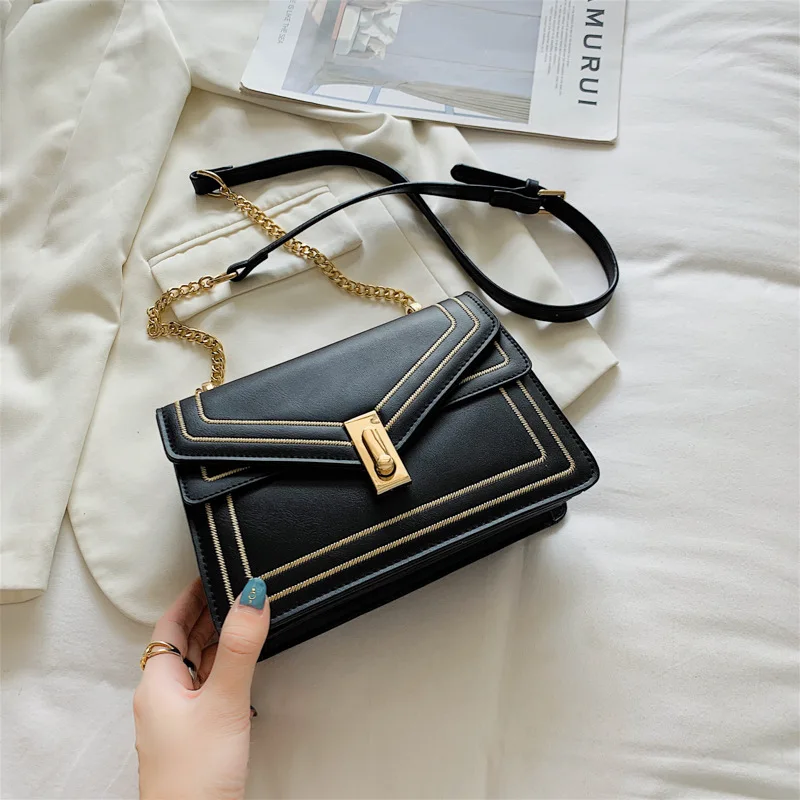 

Ladies Soft Leather Chain Crossbody Bags for Women Luxury Handbag Designer Sling Sac A Main Ladies Hand Shoulder Messenger Bag