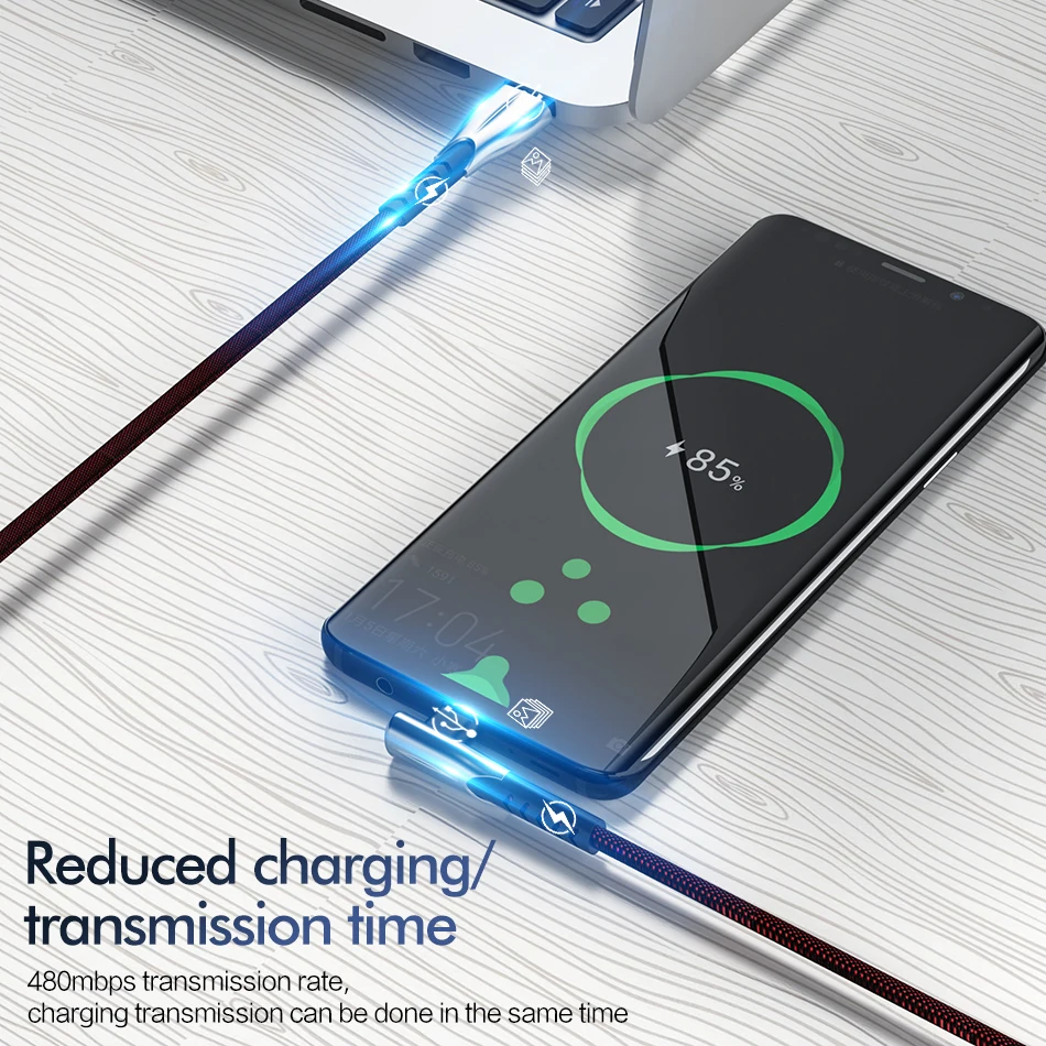 ROCK usb type C кабель для samsung S10 huawei P30 Pro QC3.0 5A Быстрая зарядка type-C Supercharge USB-C зарядное