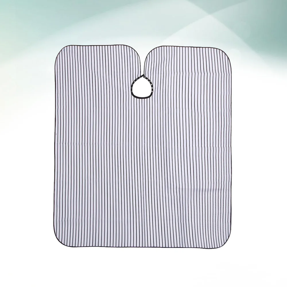 

1pc Hair Salon Cape Haircutting Cloth Snap Button Dye Shawl Stripe Clothes Protector Hairdressing Supply