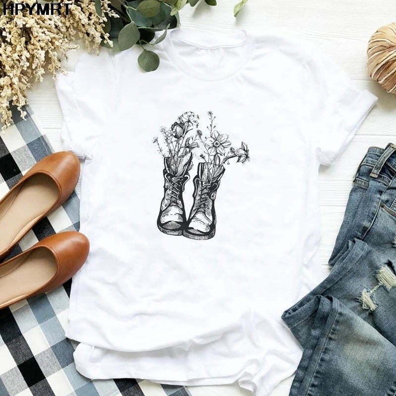 Женская футболка с принтом комаров Готическая Повседневная графическим в стиле