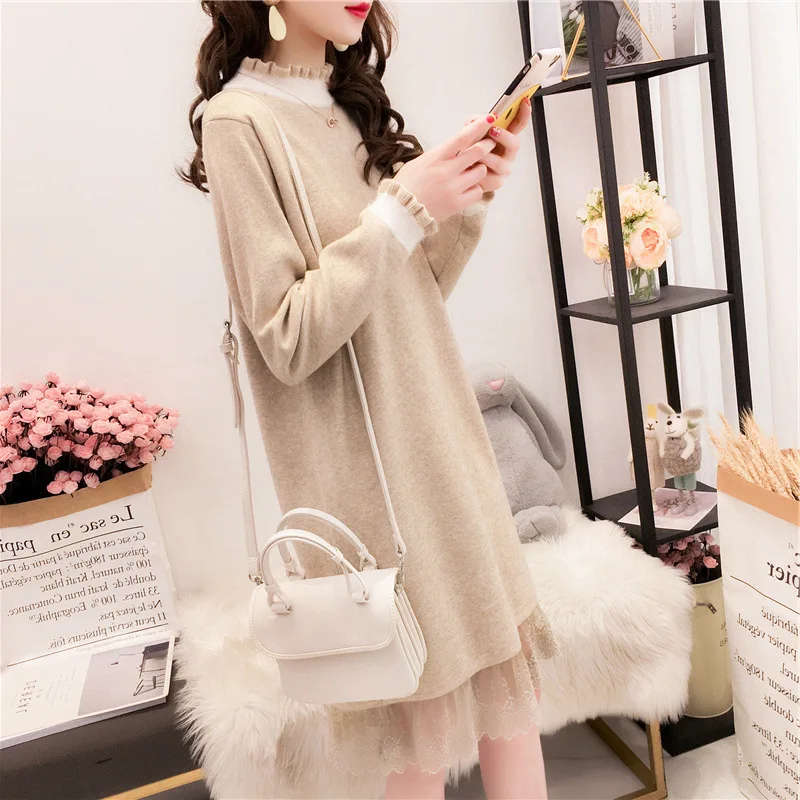 Женская юбка плюшевый свитер Новинка Осень зима 2021 женское длинное вязаное