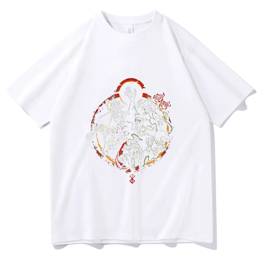 

Japan Anime Print T-shirt Cool Berserker Tshirt Men Women Personality Creativity Black T Shiet Short Sleeve Top Summer Daily Tee