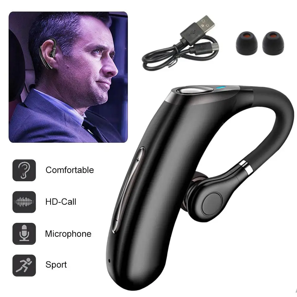 Беспроводные наушники M50 Smart Bluetooth-наушники с ушным крючком, долгий режим ожидания, спортивные наушники, громкая связь, регулятор громкости (art.: 3a36353be9c) - 3a36353be9c