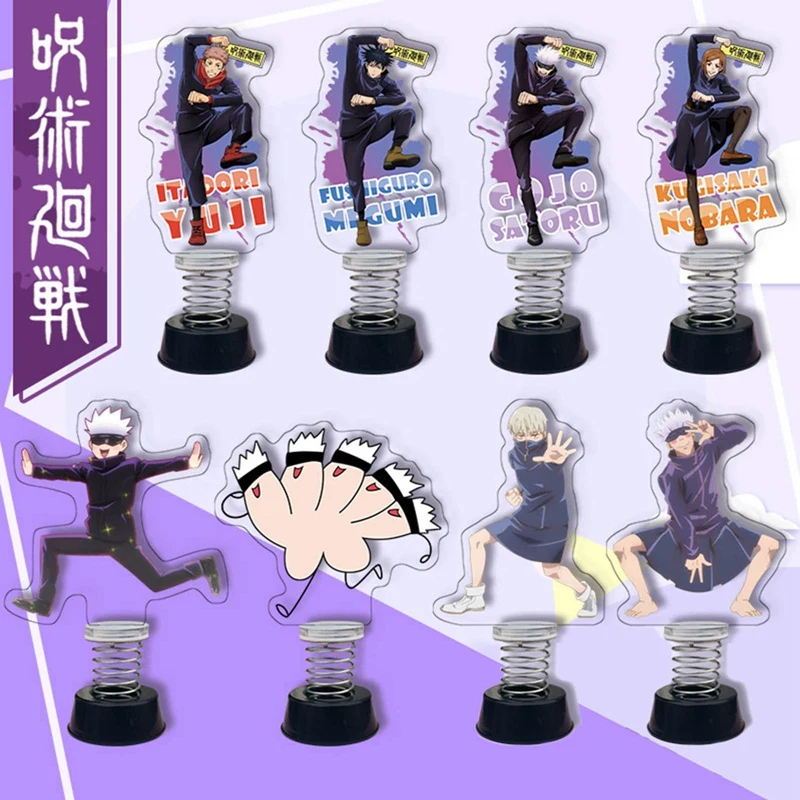 

Anime Jujutsu Kaisen Acrylic Stand Satoru Yuji Standing Figure Desk Display Stands Ornaments Shaking Spring Standing Plate