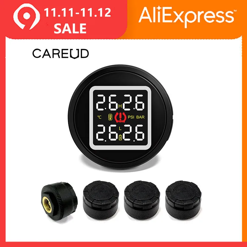 CARCHET 12VCar TPMS система мониторинга давления в шинах с usb-портом для зарядки и 4