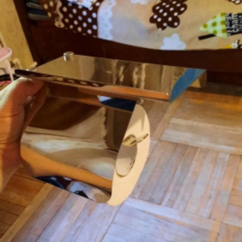 

Modern Stainless Steel Wall Mount Toilet Paper Holder with Phone Shelf Roll Paper Holder Bathroom Fixture Bathroom