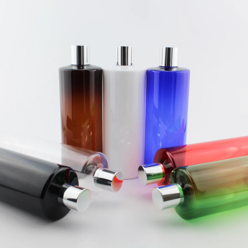 500 мл высококачественные пластиковые многоразовые бутылки с яркими Серебряная