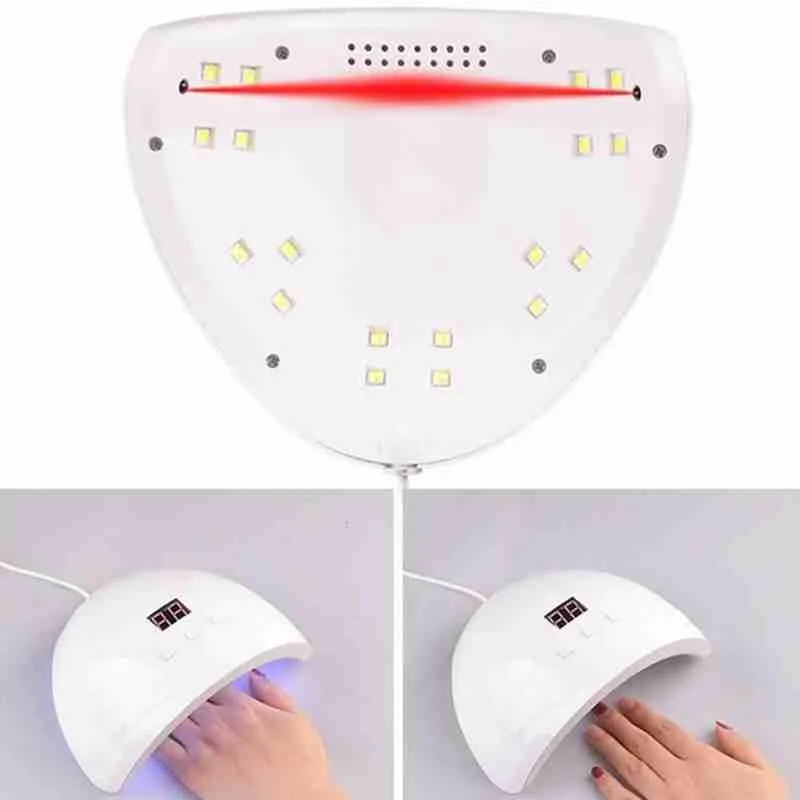 

88W 18UV LED Beads White Nail Lamp For Manicure Gel Polish Nail Sensor Drying Dryer Tools Nail Manicure Lamp Auto 30s/60s/9 E4P3