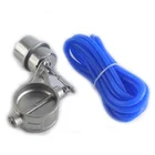 Бесплатная доставка, комплект клапанов контроля выхлопных газов из нержавеющей стали 2, 2,36, 2,5, 2,75 и 3,0 дюйма, Вакуумный привод с вакуумной трубкой 4 метра